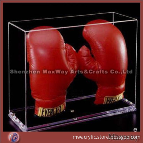 Vertical Freestanding Smooth Appearance Well Polished Acrylic Double Boxing Gloves Box